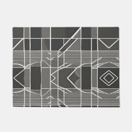 Modern stijlvol grijs geometrisch patroon deurmat