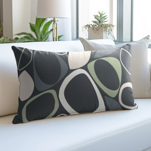 Modern stijlvol grijs salie groen Abstract patroon Accent Kussen