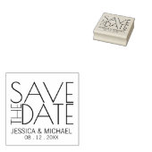 Modern stijlvol huwelijk sparen de datum 	rubberstempel (Gestempeld)