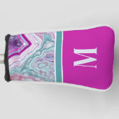 Modern stijlvol Initiaal Monogram Golfheadcover (Voorkant)