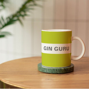 Modern Stijlvol Lime Green Gin Guru Koffiemok