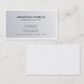 Modern stijlvol minimal design trendy zilveren loo visitekaartje (Voorkant / Achterkant)