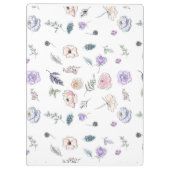 Modern stijlvol monogram Girly Pattern Ashley Klembord (Achterkant)