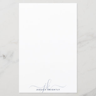 Modern Stijlvol monogram Initialen Navy Blue