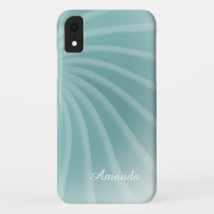 - modern stijlvol pastel Blauwgroen groen iPhone XR Hoesje