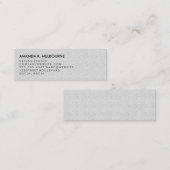 Modern stijlvol patroon mini visitekaartje (Voorkant / Achterkant)