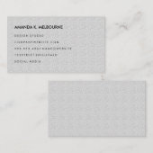 Modern stijlvol patroon visitekaartje (Voorkant / Achterkant)