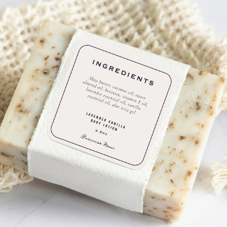 Modern stijlvol product Ingrediënten Lijst Vierkante Sticker