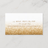 Modern stijlvol, professioneel glittery, Bokeh Visitekaartje (Achterkant)