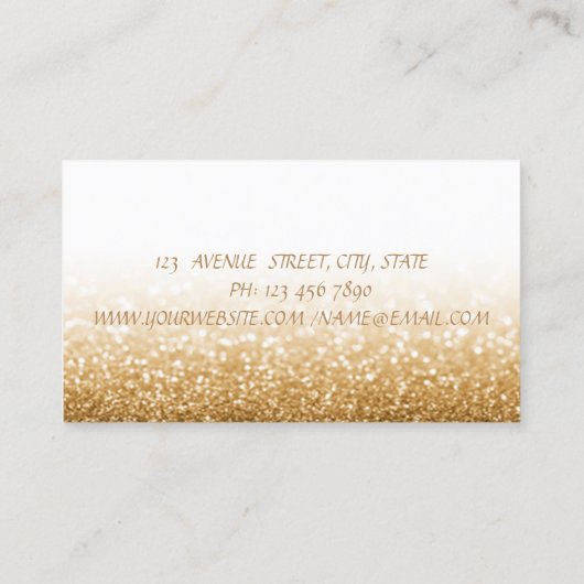 Modern stijlvol, professioneel glittery, Bokeh Visitekaartje (Achterkant)