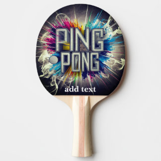 modern stijlvol Professionele kleurrijke tekst Tafeltennisbatje