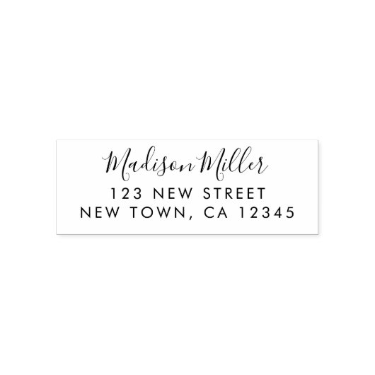 Modern stijlvol retouradres zelfinktende stempel (Design)