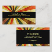 Modern stijlvol retro design visitekaartje (Voorkant / Achterkant)