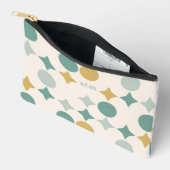 Modern stijlvol retro patroon monogram etui (Open)