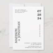 Modern Stijlvol Romantic Photo Wedding Kaart (Voorkant)