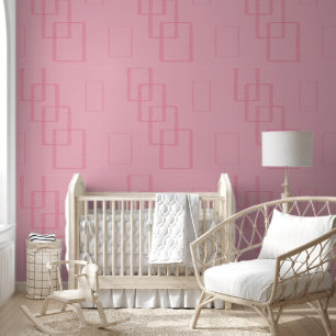 modern stijlvol Roze Geometrisch Vierkant Gespikke Behang