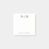 Modern Stijlvol script Aangepaste Post it Notes (Voorkant)