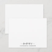 Modern stijlvol script op het bureau van de naam z notitiekaartje (Voorkant / Achterkant)