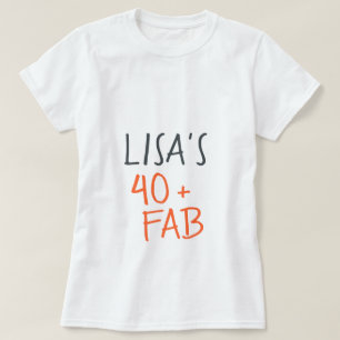 Modern Stijlvol Sinaasappel 40 Fantastische feestd T-shirt