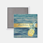 Modern Stijlvol, strand, zie, ananas Magneet (Voorkant / Achterkant)