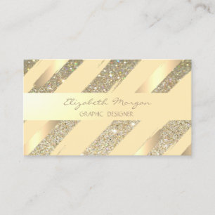 Modern stijlvol, Stripes, Faux Gold, Glittery Visitekaartje