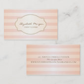 Modern stijlvol strips, Gold Glitter Lijst Visitekaartje (Voorkant / Achterkant)