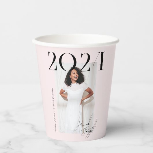 Modern stijlvol tijdschrift | Afstuderen Foto Papieren Bekers (Voorkant)