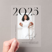 Modern stijlvol tijdschrift | Afstuderen fotofeest Acryl Uitnodigingen (Insitu (Draagbaar))