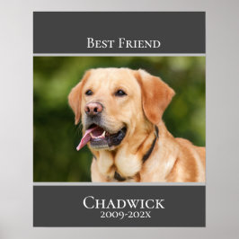 Modern Stijlvol toevoegen Foto Pet Memorial Poster