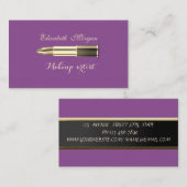 Modern stijlvol Violet - Makeup-lipstick Visitekaartje (Voorkant / Achterkant)