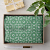 Modern stijlvol wit en groen geometrisch patroon tissuepapier (Geschenk)