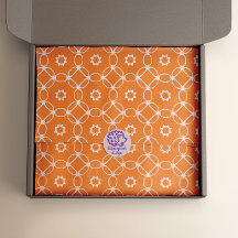 Modern stijlvol wit en Oranje geometrisch patroon