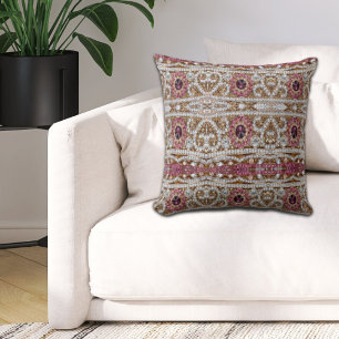 Modern Stijlvol zilver goud bordeaux roze bohemien Kussen