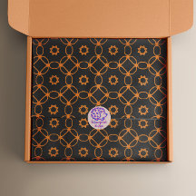 Modern stijlvol zwart en Oranje geometrisch patroo