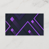 Modern stijlvol zwart geometrisch behang visitekaartje (Achterkant)