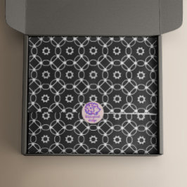 Modern stijlvol zwart-wit geometrisch patroon tissuepapier