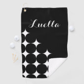 Modern Stijlvol  Zwart & Wit Golfhanddoek (Insitu)