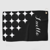 Modern Stijlvol  Zwart & Wit Golfhanddoek (Horizontaal)