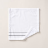 Modern Stijlvol zwart-wit monogram Bad Handdoek (Wasdoekje)