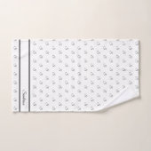 Modern Stijlvol zwart-wit monogram Bad Handdoek (Handdoek)
