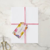 Modern Stijlvolle Bloemen Valentijns's Gift Label Cadeaulabel (Met Touw)