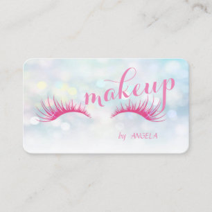 Modern stijlvolle, kleurrijke bokeh, Faux Lashes Visitekaartje