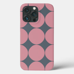 Modern Stijlvolle Roze Polka Dot iPhone 13 Pro Hoesje