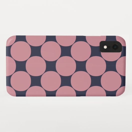 Modern Stijlvolle Roze Polka Dot Case-Mate iPhone Case (Achterkant (horizontaal))