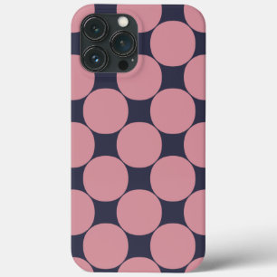 Modern Stijlvolle Roze Polka Dot iPhone 13 Pro Max Hoesje