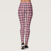 Modern Stijlvolle Roze Polka Dot Leggings (Achterkant)