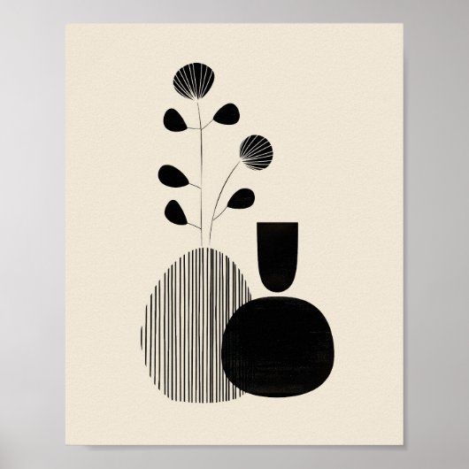 Modern Still Life – Minimalist Botanical Print (Voorkant)