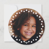 Modern Stippen Frame Rode Versiering 2 Foto Feestdagenkaart (Achterkant)