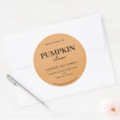 Modern stoffig Sinaasappel rustiek Ronde Sticker (Envelop)