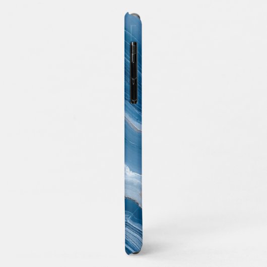 Modern Stone Dusty Blue Marble Case-Mate iPhone Case (Achterkant/links)